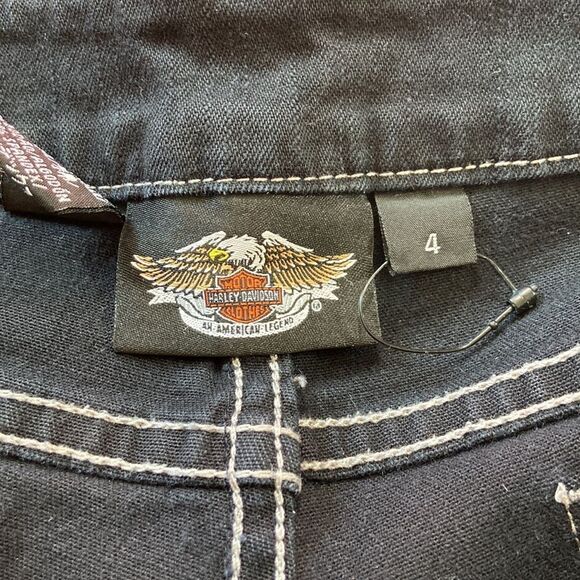 VTG,MOTOR HARLEY DAVIDSON AM AMERICAN LEGEND WOMAN JEANS SIZE 4 NEW NOT TAG. - Picture 9 of 13